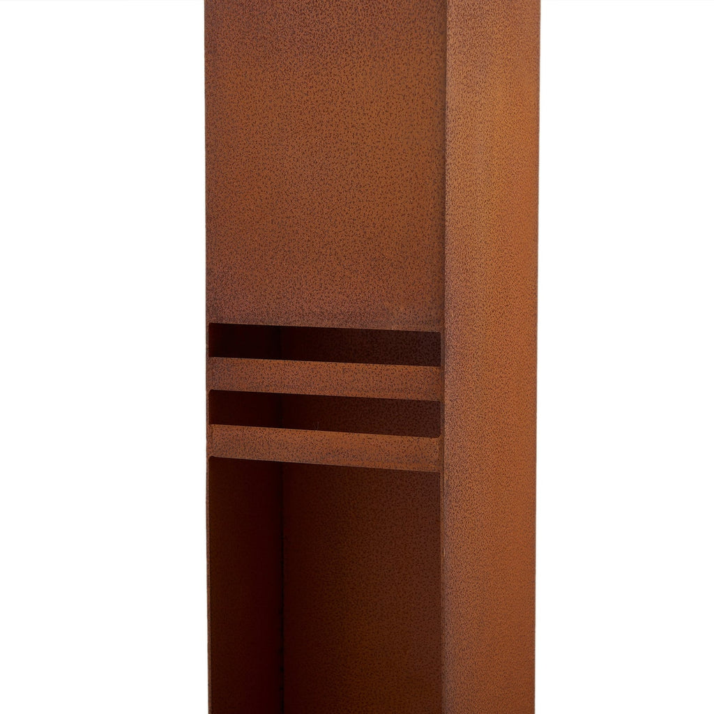 Oxido LED sti-lampe cortenstål rustfarget 80 cm sideprofil