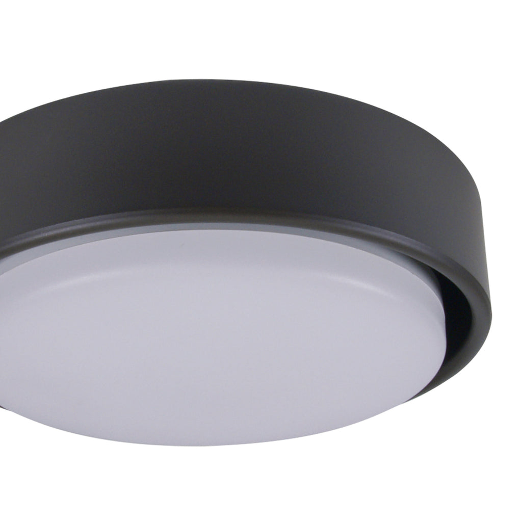 Påbyggingslampe LED brun GX53 12W detalj og montert