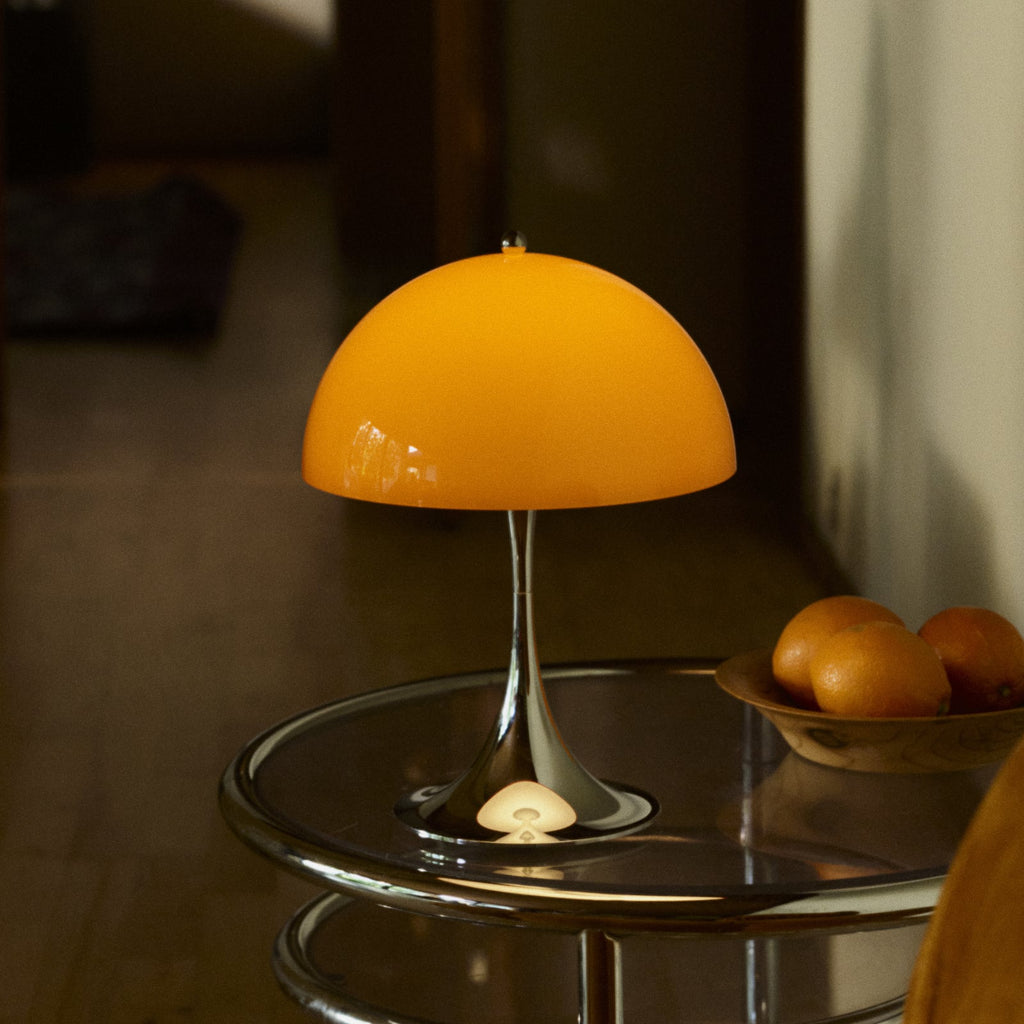 Panthella 250 Portable oppladbar bordlampe opal-oransje IP44 forfra