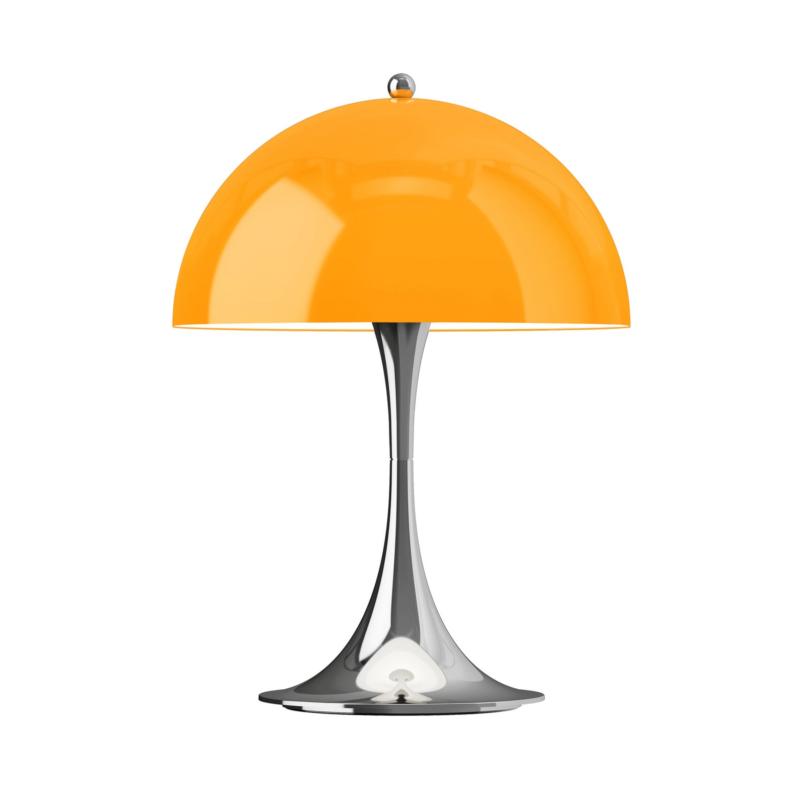 Panthella 250 Portable oppladbar bordlampe opal-oransje IP44 nærbilde av dimmer