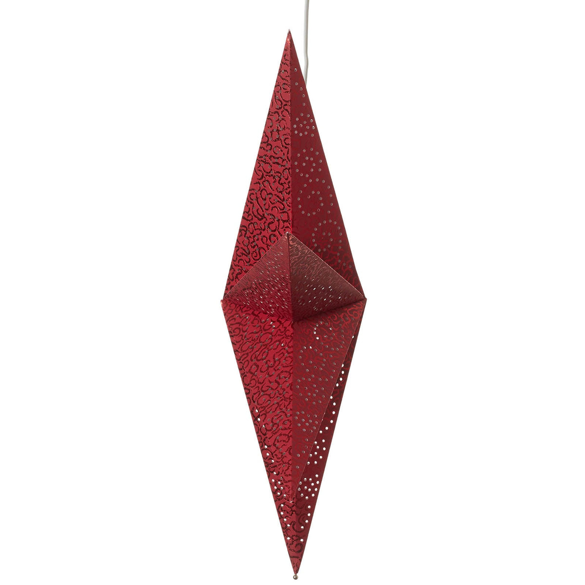 Papirstjerne Antique rød Ø60 cm E14 - STAR TRADING ledning