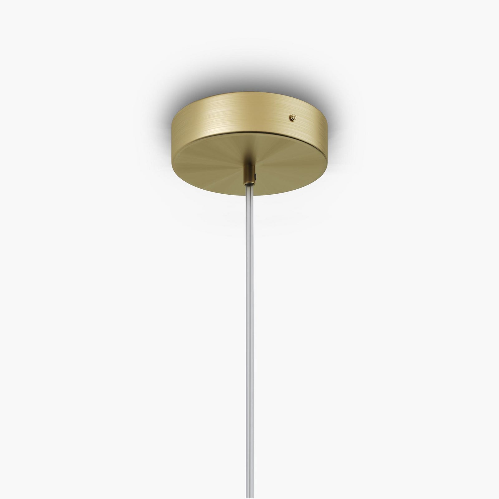 Pendellampe Antic glass hvit/gull montert i stue