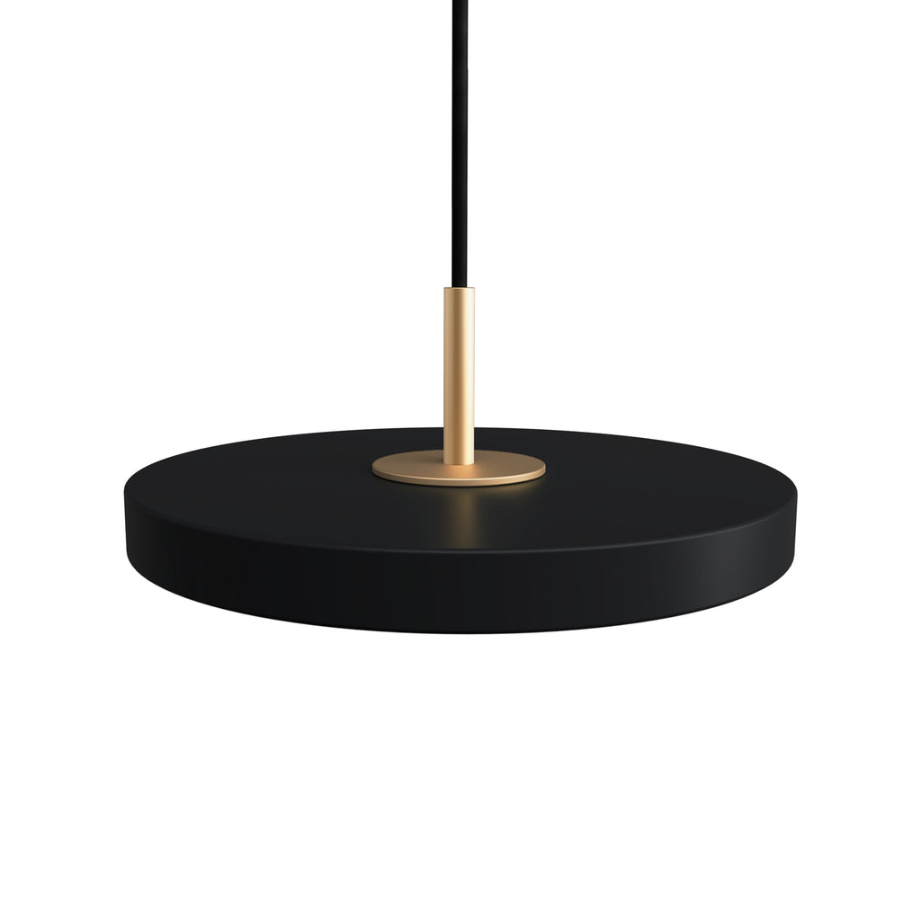 Pendellampe Asteria Micro V2 LED dimbar svart Ø15 cm forfra