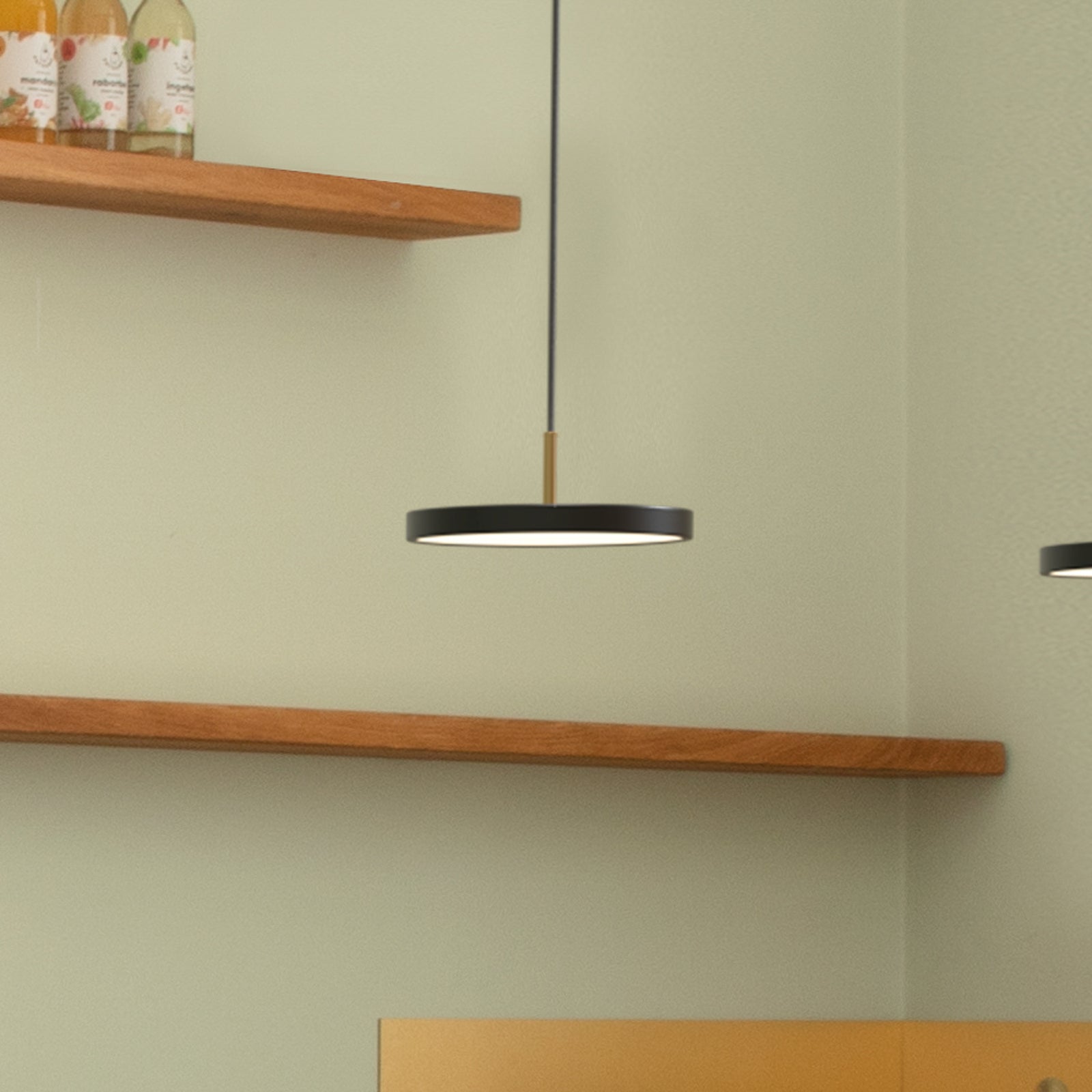 Pendellampe Asteria Micro V2 LED dimbar svart Ø15 cm bakside