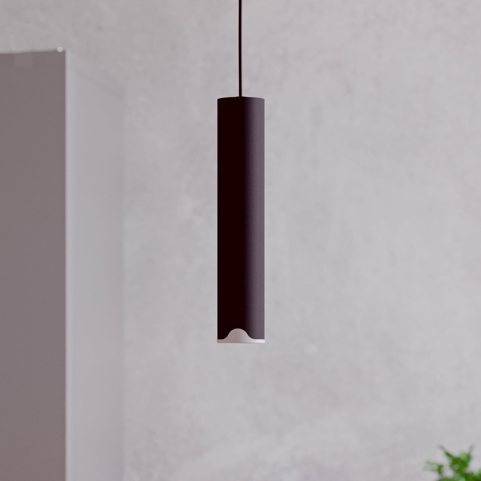 Pendellampe Balamorta-Z LED dimbar RGB CCT svart forfra