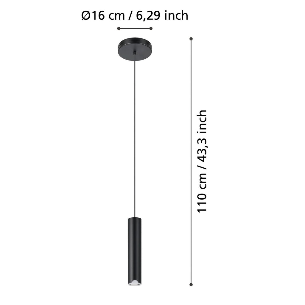 Detalj av Pendellampe Balamorta-Z LED dimbar RGB CCT svart