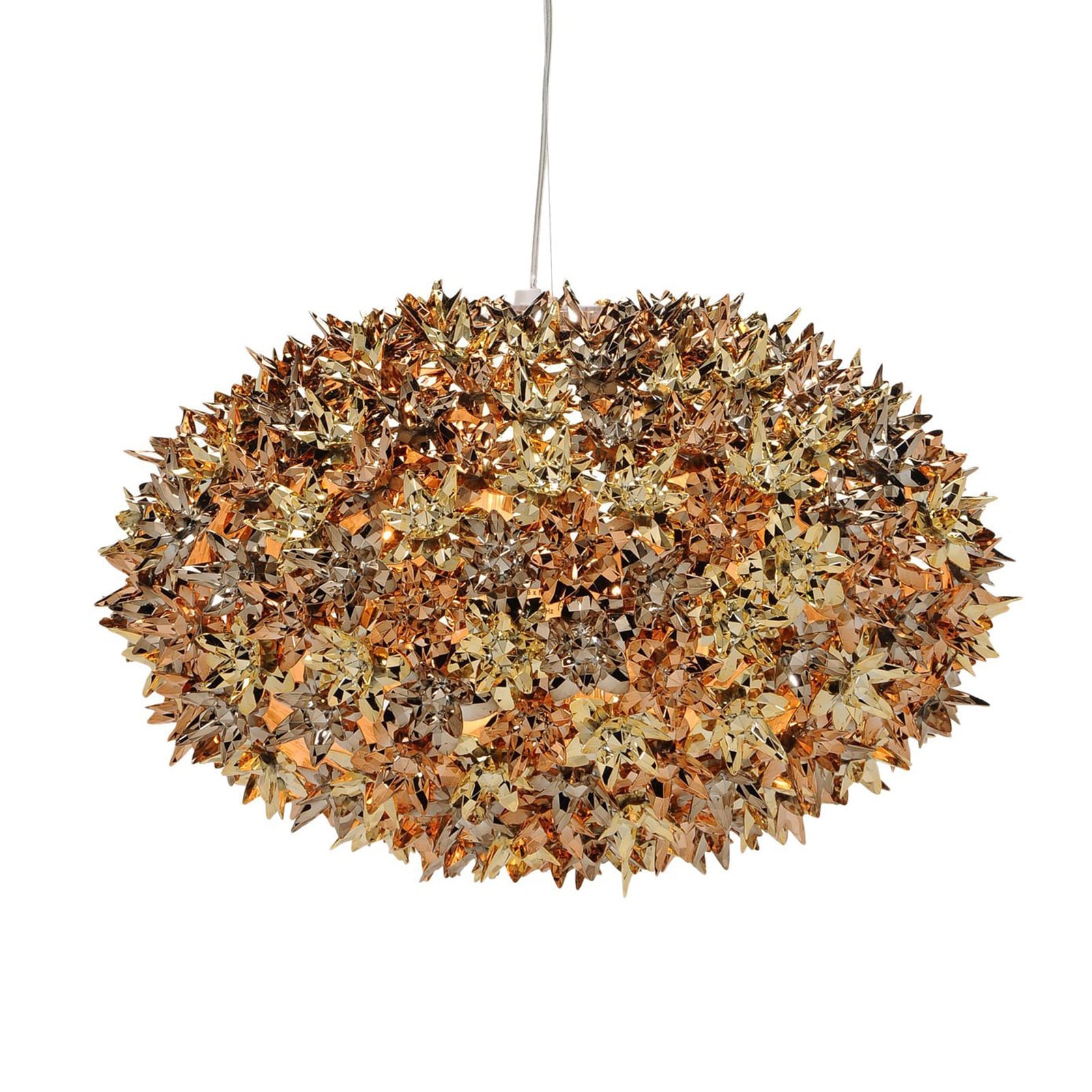 Pendellampe Bloom S1 polykarbonat gull/bronse foran