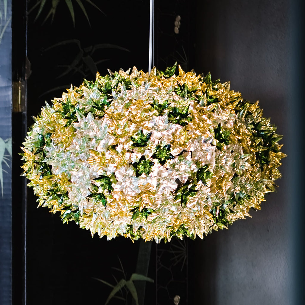Pendellampe Bloom S1 polykarbonat mint Ø53 cm forfra