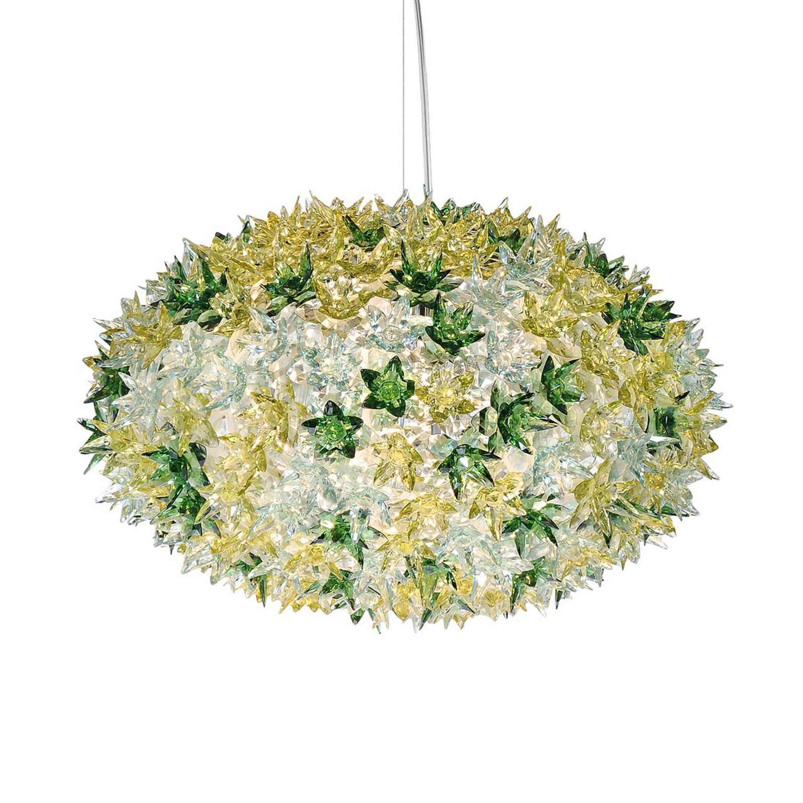 Detalj av pendellampe Bloom S1 polykarbonat mint