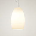 Pendellampe Buds 1 LED mundblåst glass Ø26 cm dimbar hvit forfra