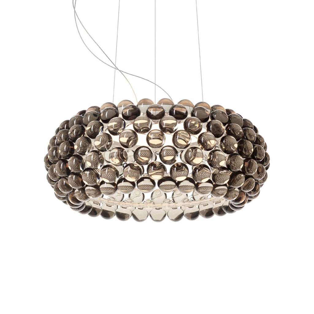 Pendellampe Caboche Plus media LED CCT dimbar Ø50 cm grå forfra