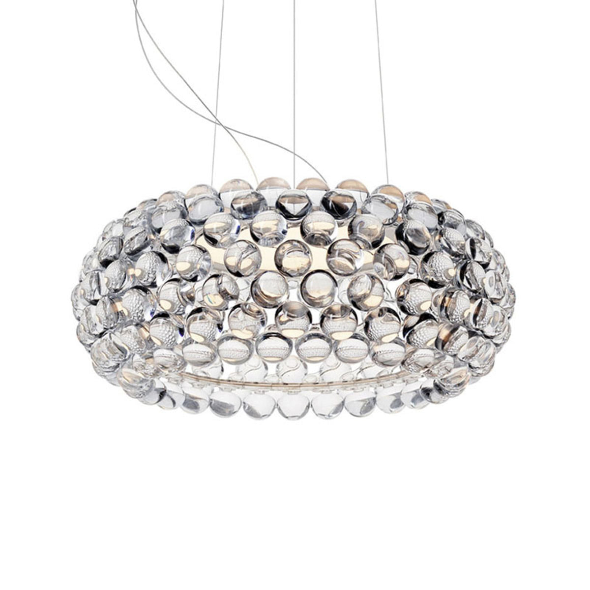 Pendellampe Caboche Plus media LED dimbar Ø50 cm klar front