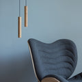 Pendellampe Chimes eik LED sett forfra