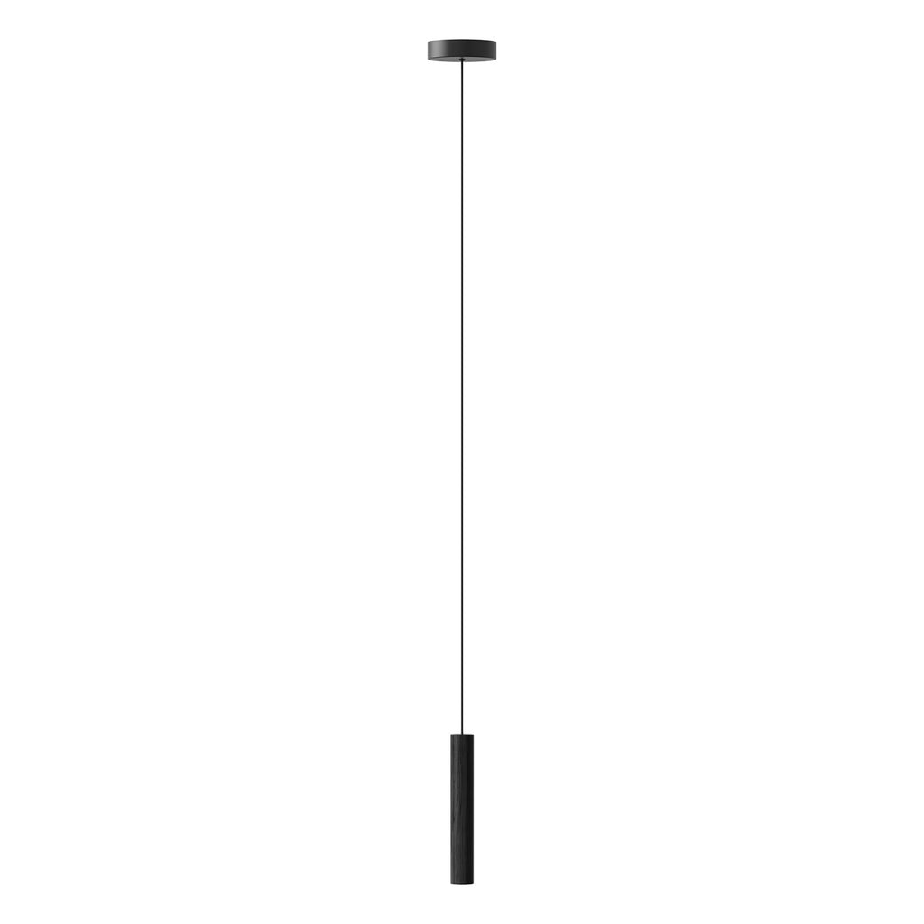 Pendellampe Chimes eik svart LED 2W varmhvit detalj av tre og metall