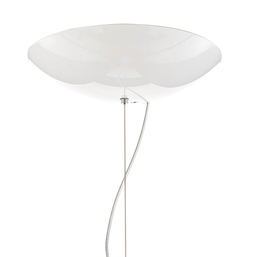 Pendellampe Chouchin 1 LED mundblåst glass oransje lysdetalj