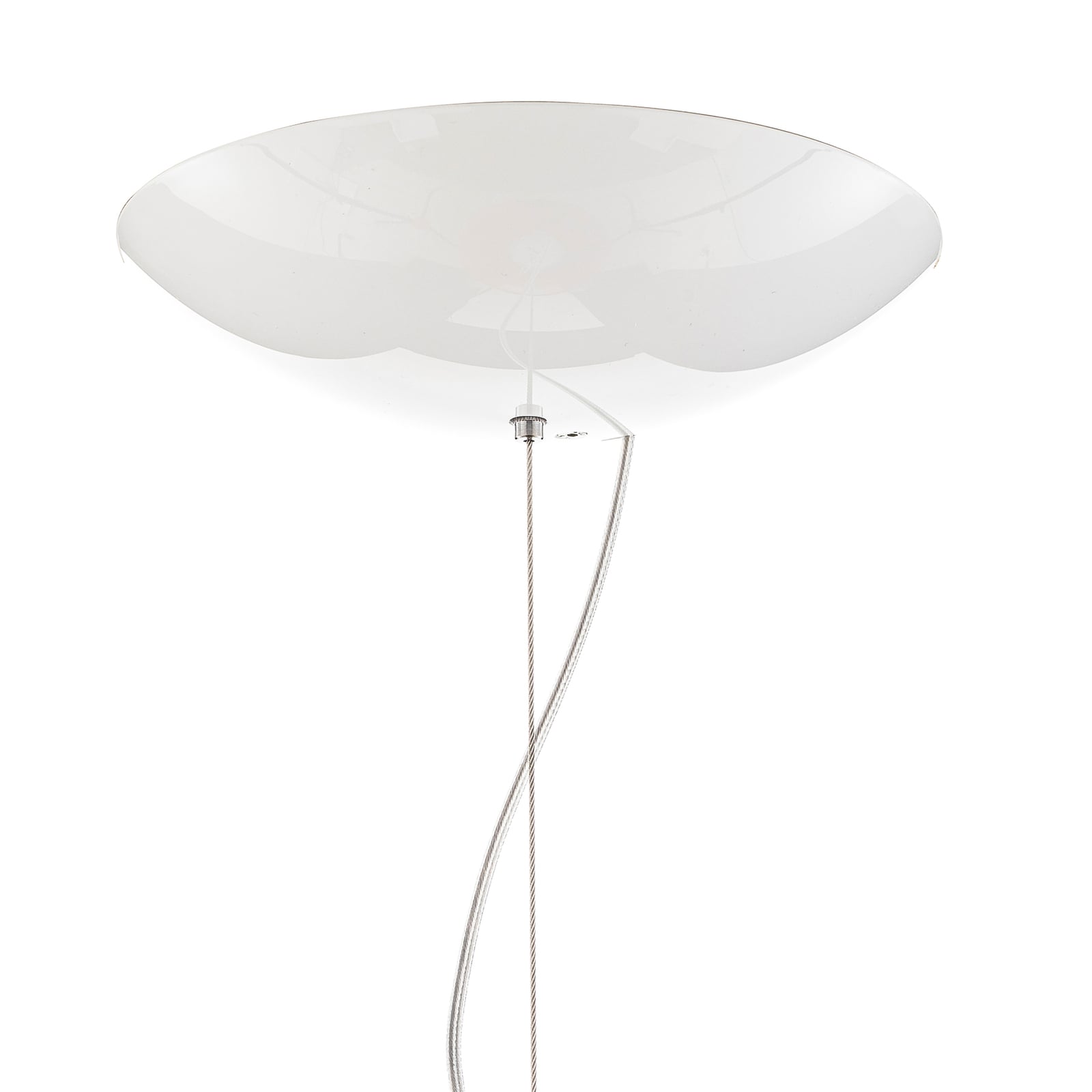 Pendellampe Chouchin 1 LED mundblåst glass oransje lysdetalj