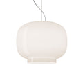 Pendellampe Chouchin Bianco 1 hvit glass forfra