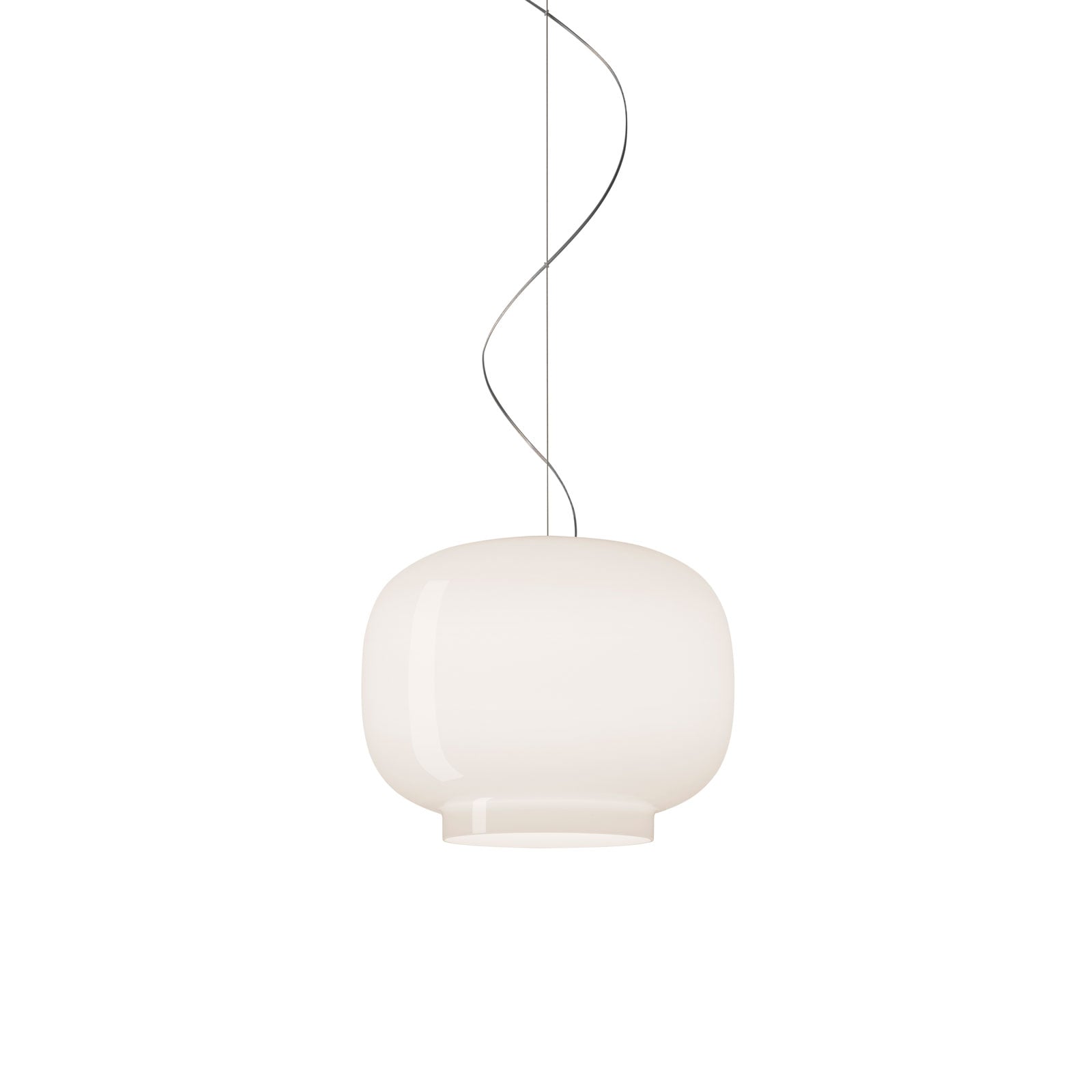 Pendellampe Chouchin Bianco 1 hvit glass bakside