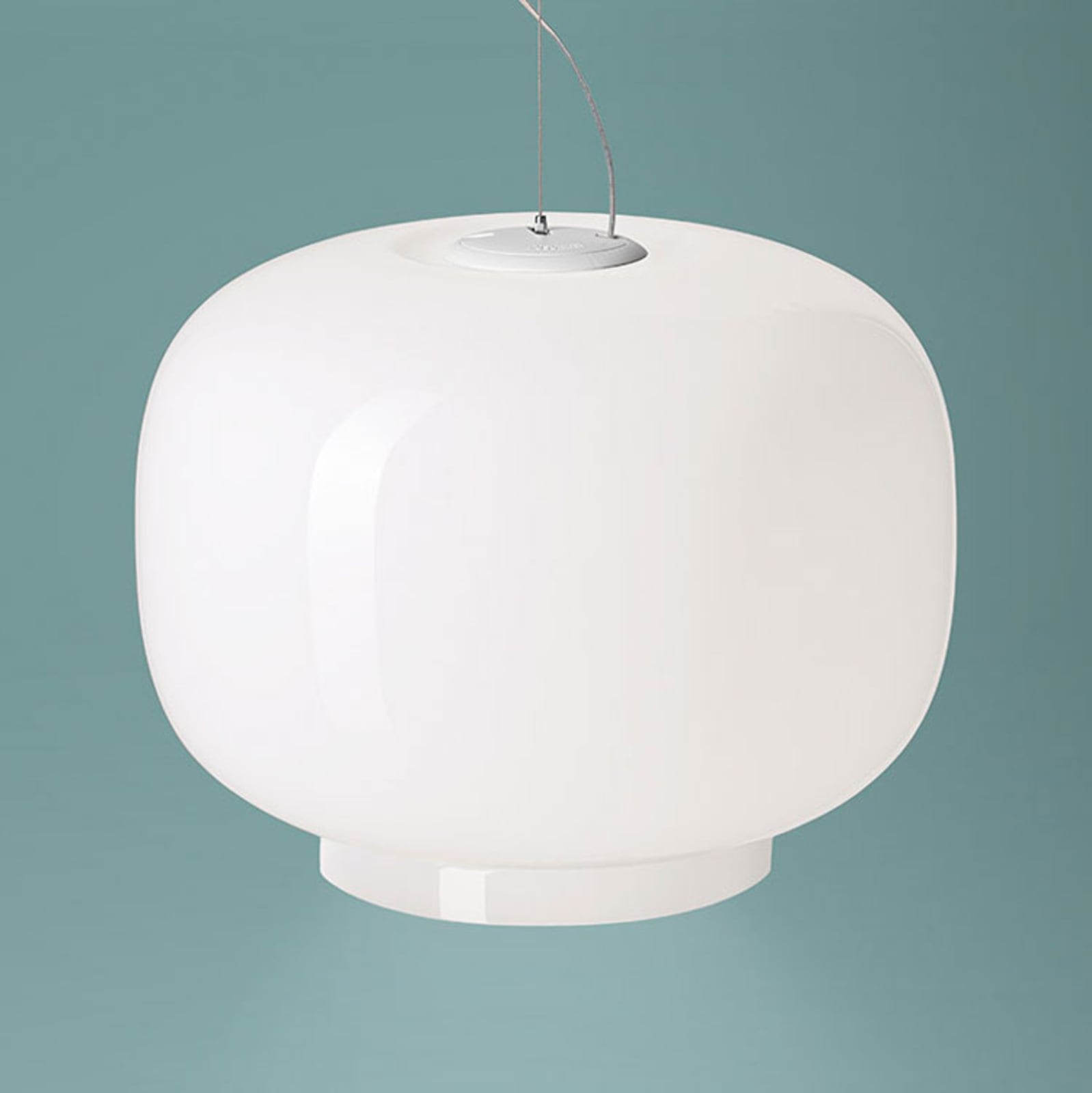 Pendellampe Chouchin Bianco 1 hvit glass detalj av glass