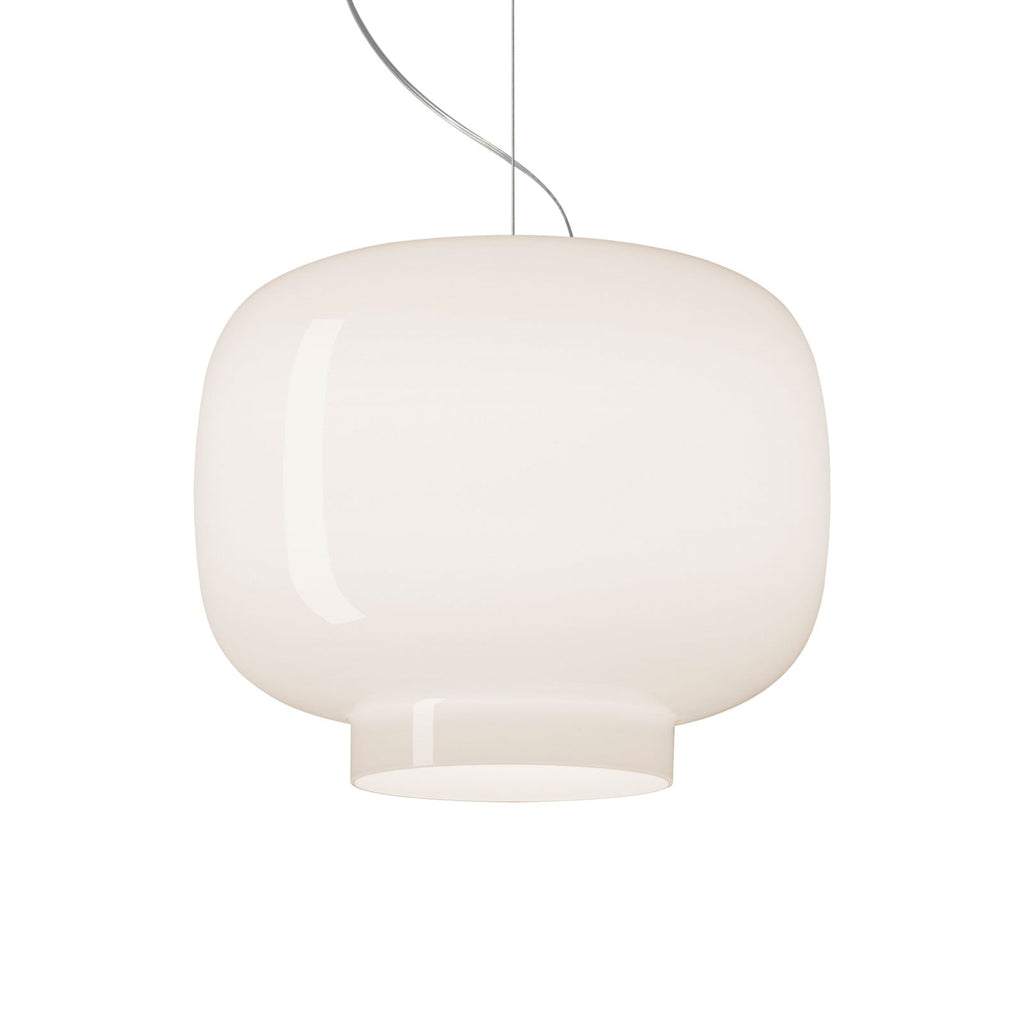 Pendellampe Chouchin Bianco 3 hvit glass forfra