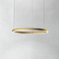 Pendellampe Compendium Circle LED dimbar messing Ø72 cm forfra