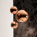 Pendellampe Copper Trio Round 3-lys dimbar Ø78 cm foran