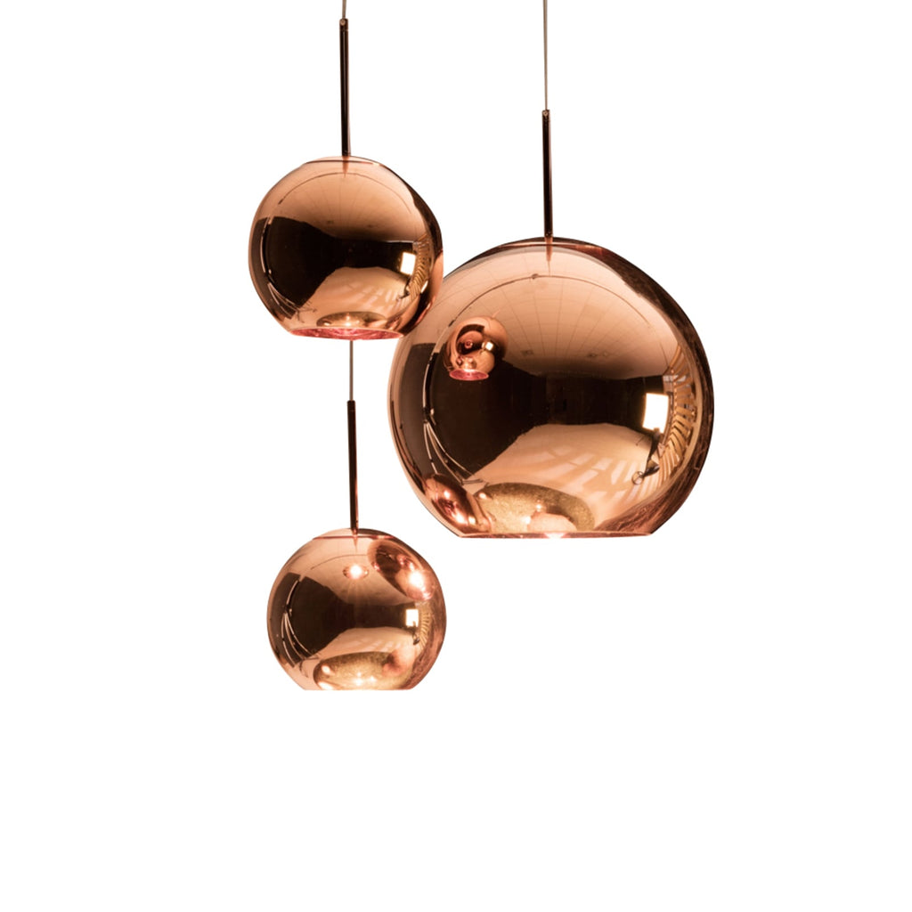 Pendellampe Copper Trio Round 3-lys dimbar Ø78 cm bakside