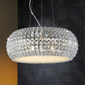 Pendellampe Diamond krystall krom Ø54 cm G9 forfra