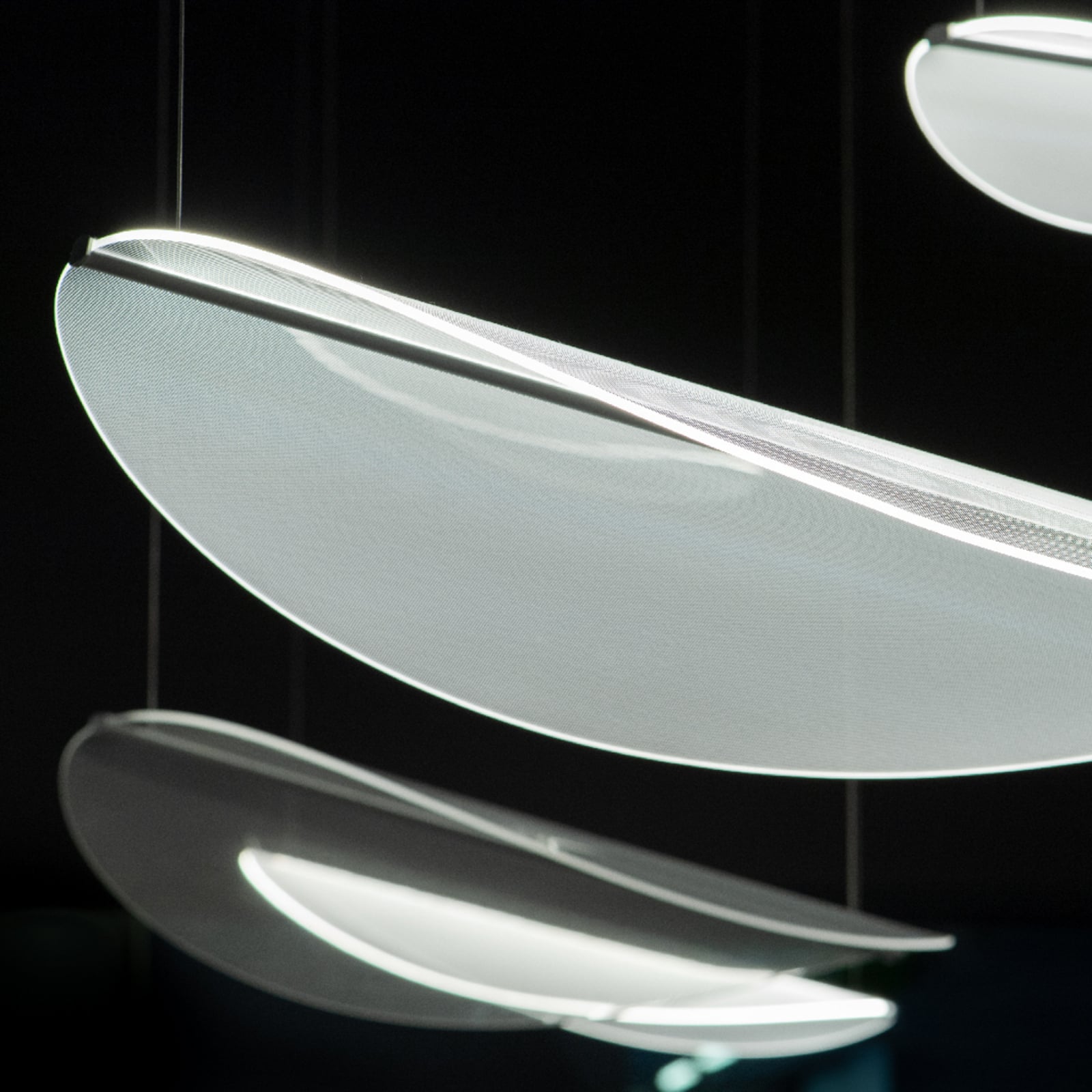 Pendellampe Diphy LED DALI-Push 96 cm hvit detalj