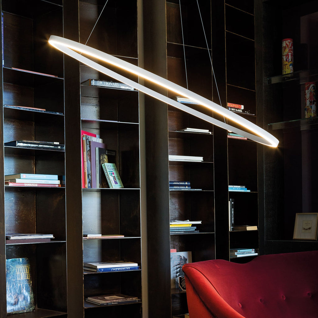 Pendellampe Ellisse Minor LED oval aluminium forfra