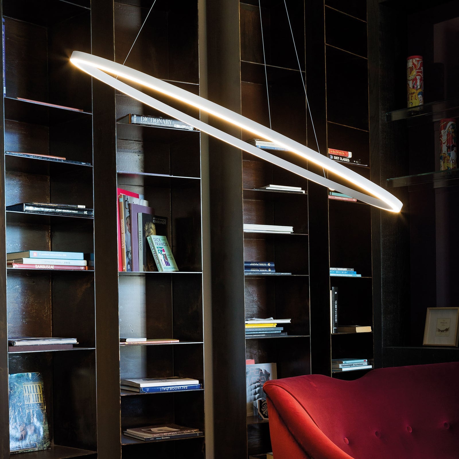 Pendellampe Ellisse Minor LED oval aluminium forfra
