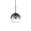 Pendellampe Empire Sfera kuleform glass klar/røykgrå G9 - Ideallux forfra