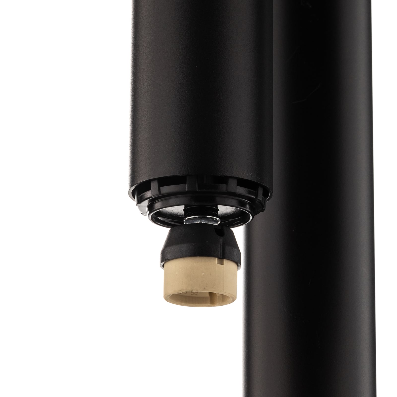Pendellampe Eye L 3-lys dimbar svart stål GU10 sideprofil