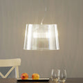 Pendellampe Gè transparent plast E27 Ø37 cm - Kartell forfra