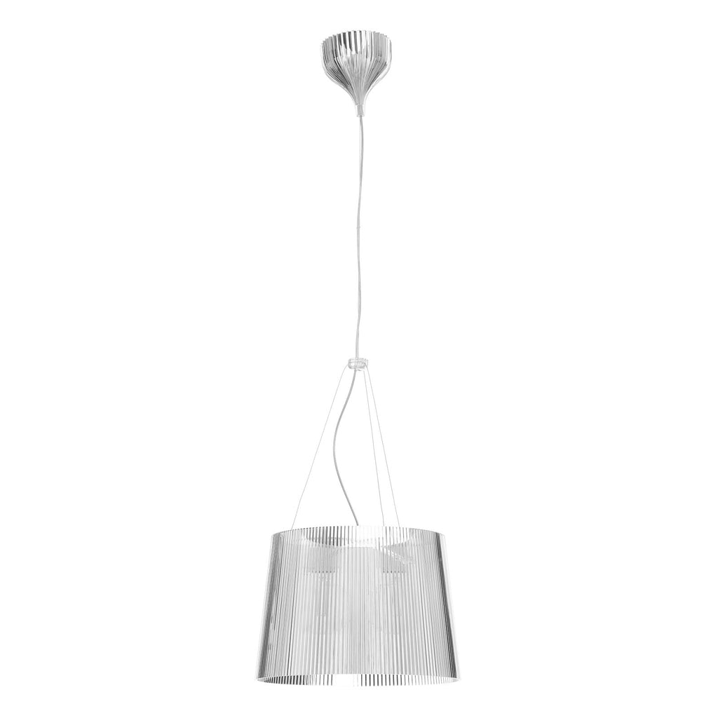 Pendellampe Gè transparent plast E27 Ø37 cm - Kartell detalj av plissering