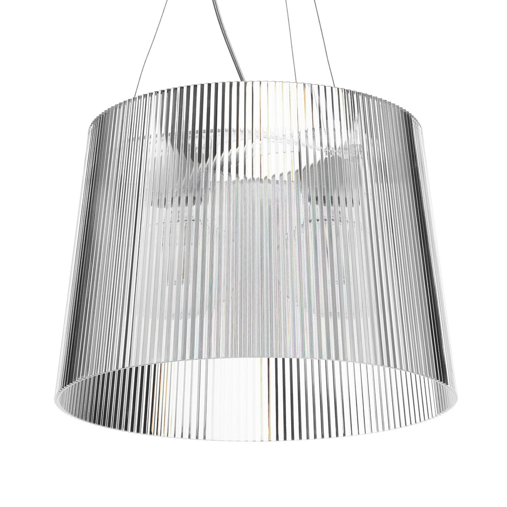 Pendellampe Gè transparent plast E27 Ø37 cm - Kartell montert i rom