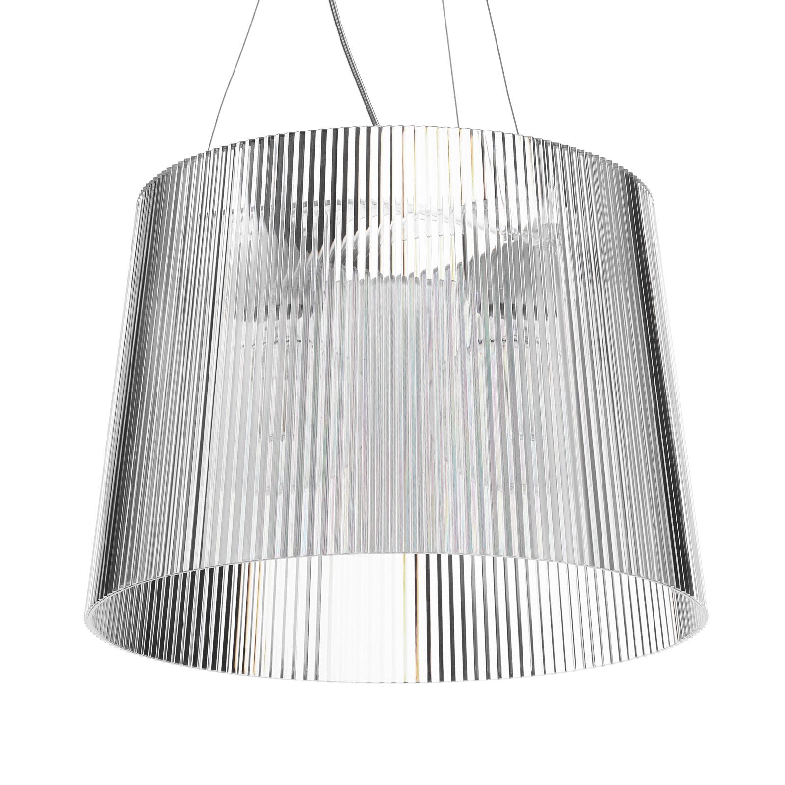 Pendellampe Gè transparent plast E27 Ø37 cm - Kartell montert i rom