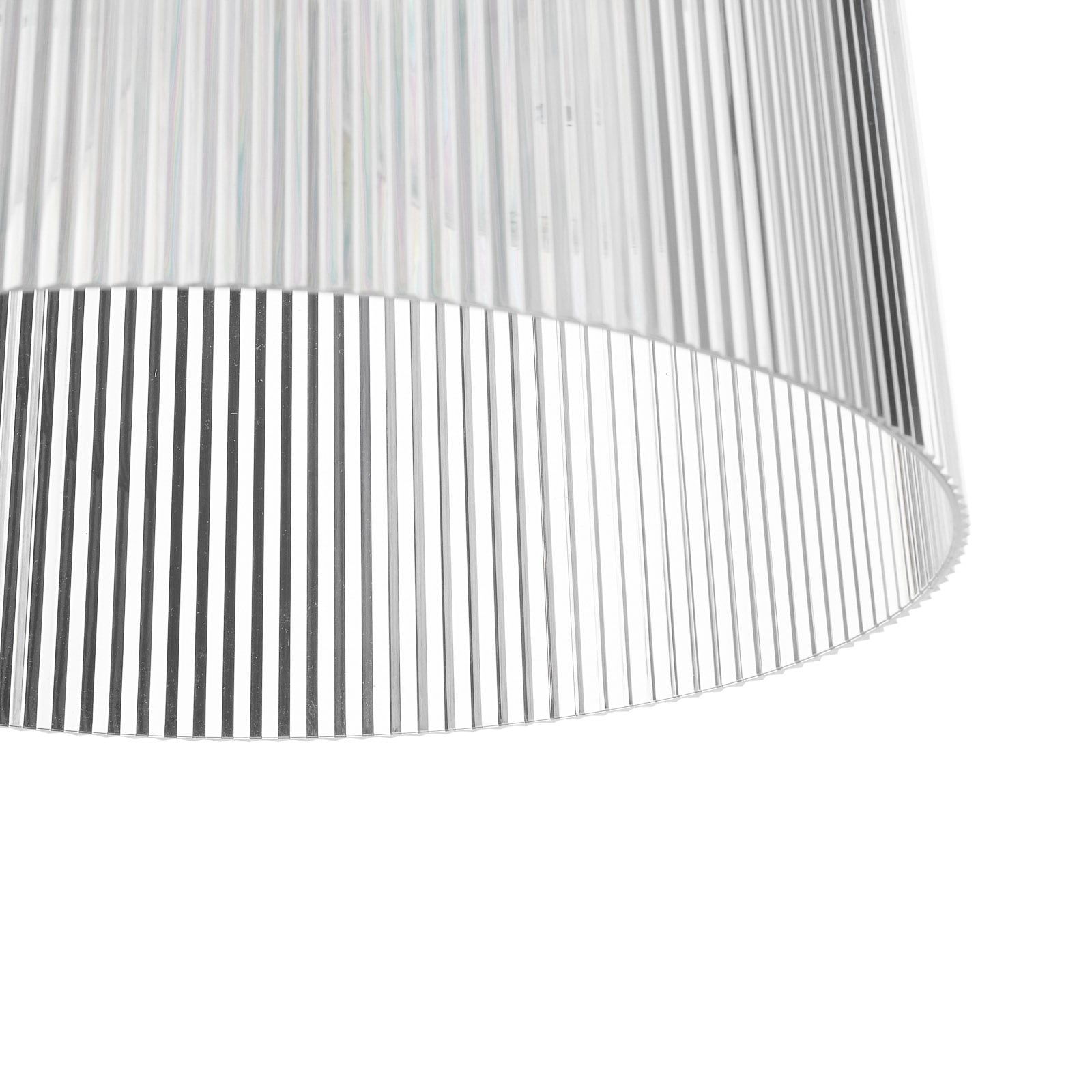 Pendellampe Gè transparent plast E27 Ø37 cm - Kartell med justerbar opphengshøyde