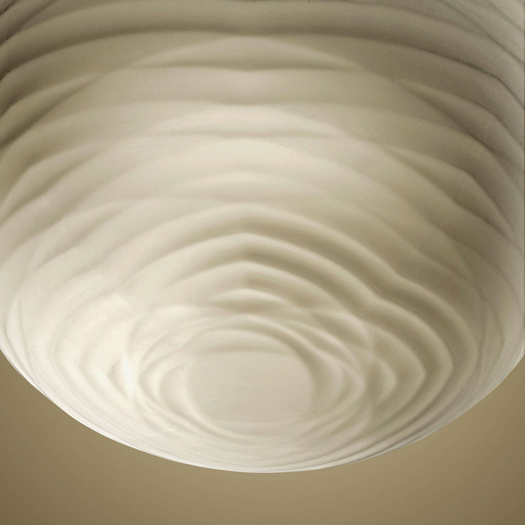 Pendellampe Gem mundblåst glass hvit sideprofil