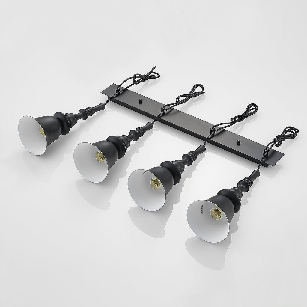Pendellampe Gesja 4-lys svart E27 73,5 cm med dimmer kontroll