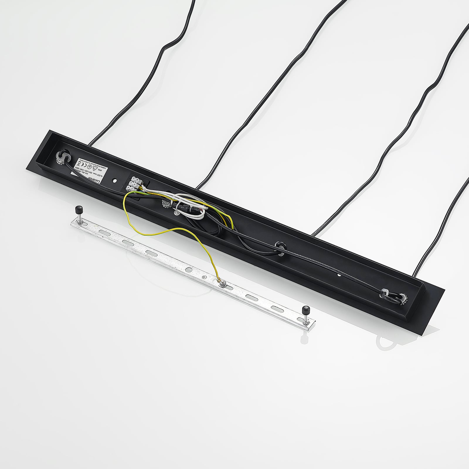 Pendellampe Gesja 4-lys svart E27 73,5 cm med LED-pærer