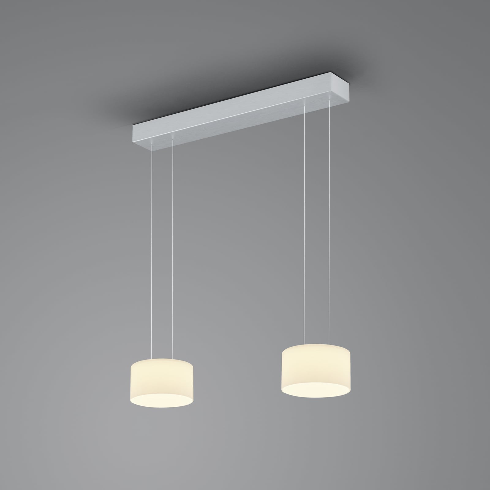 Pendellampe Grand Opal 2-lys dimbar opalglass 71 cm forfra