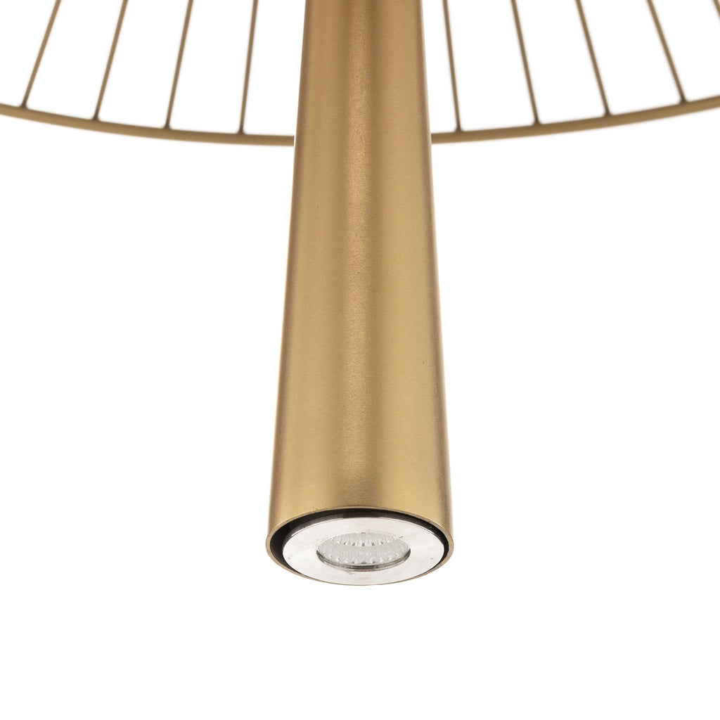 Pendellampe Gravity 2 metall/tekstil Ø68 cm kremhvit lysdetalj