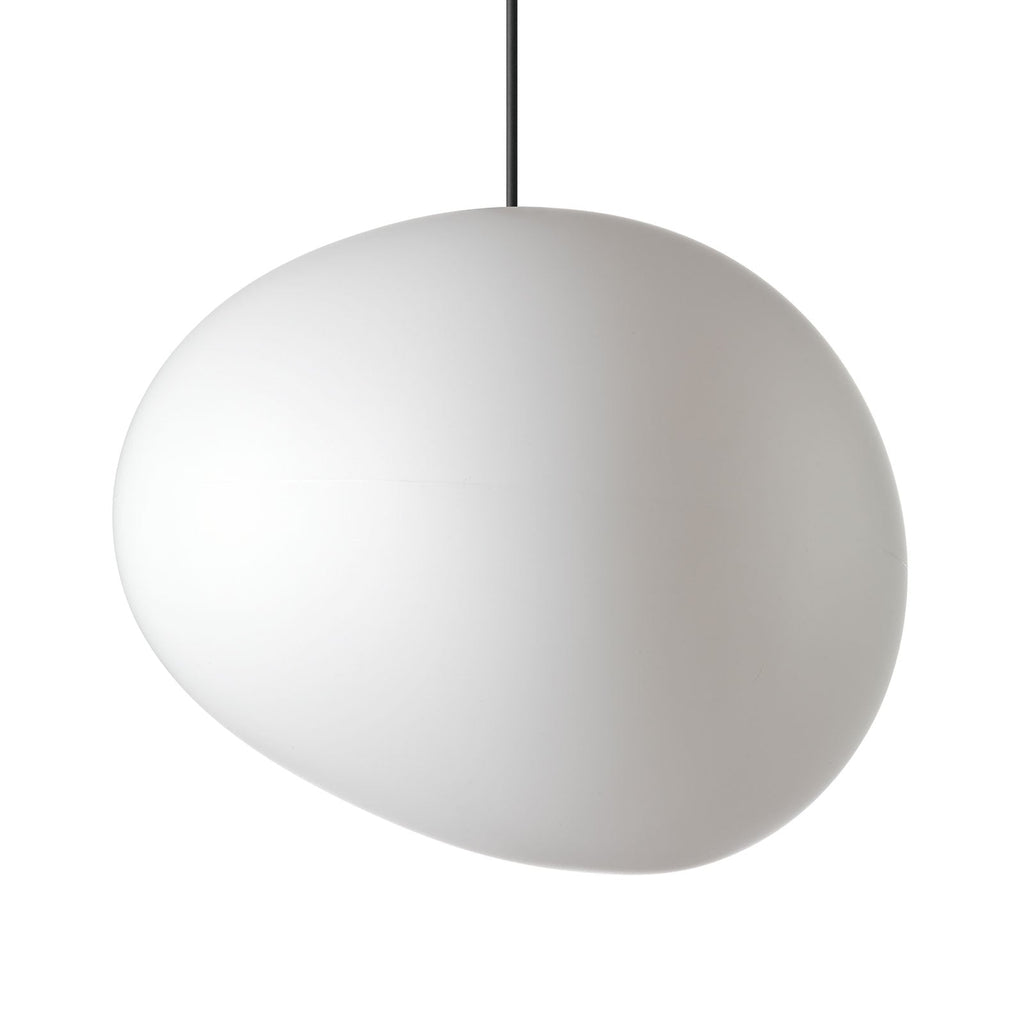 Pendellampe Gregg grande LED dimbar hvit glass forfra