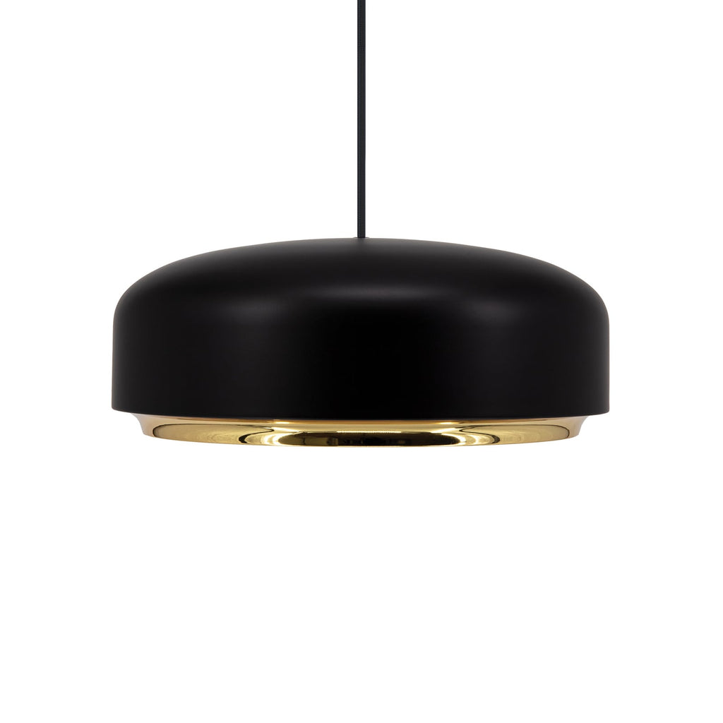 Pendellampe Hazel Mini svart/messing detalj av messingkant