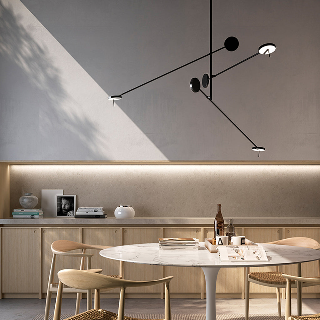 Pendellampe Invisible LED 3-lys svart 30W 2700K dimbar bakside