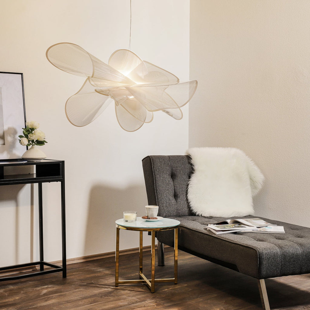 Pendellampe La Belle Étoile LED dimbar hvit Ø90 cm bakside