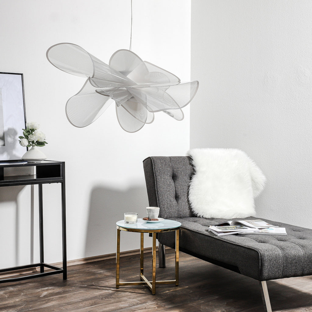 Detalj av pendellampe La Belle Étoile LED dimbar hvit Ø90 cm