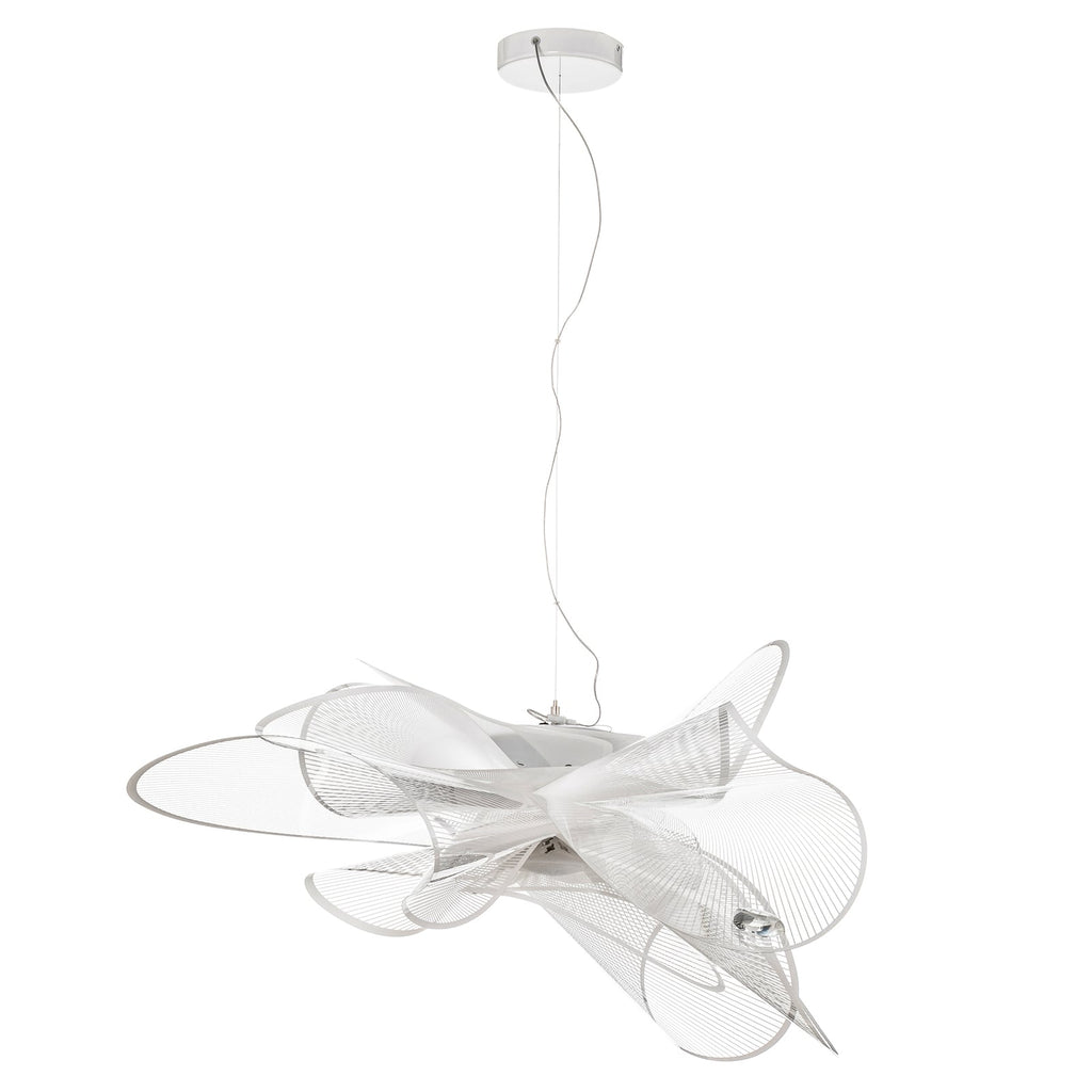 Pendellampe La Belle Étoile LED dimbar hvit Ø90 cm montert i rom