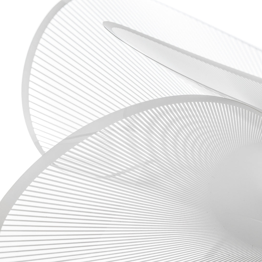 Nærbilde av materiale på pendellampe La Belle Étoile LED dimbar hvit Ø90 cm